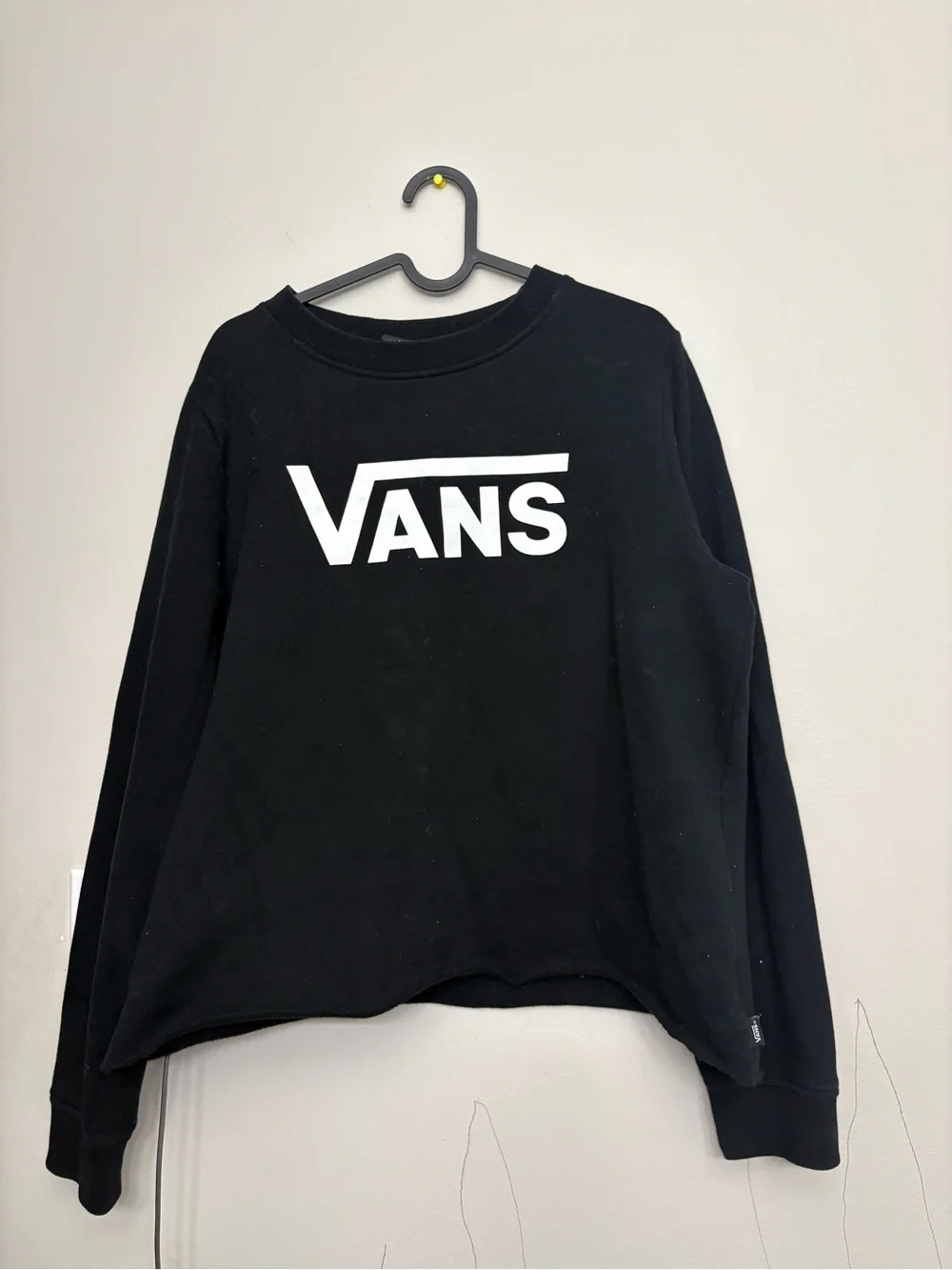 Vans Black Crewneck Sweatshirt with White Care Tag